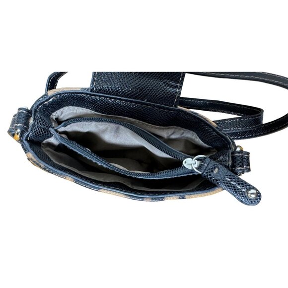 Nine West Leopard Print Mini Crossbody Purse With Chain Strap & Button Closure - Picture 4 of 5